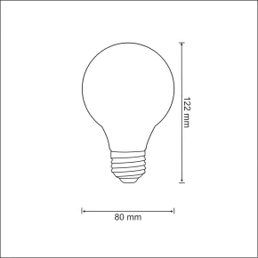 Zarowki-dekoracyjne - dekoracyjna żarówka led g80 e27 4w 350lm 2000k vintage amber 304520 polux 