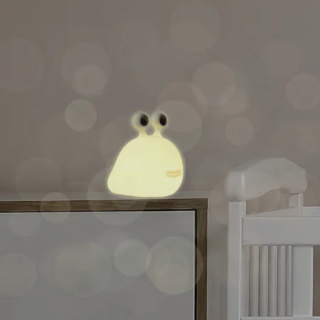Oswietlenie-do-pokoju-dzieciecego - lampka nocna led stołowa prezent dla dziecka uroczy ślimak interblue 