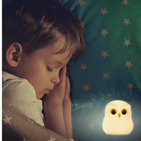 Oswietlenie-do-pokoju-dzieciecego - lampka nocna led dla dzieci w kształcie uroczej sowy interblue 