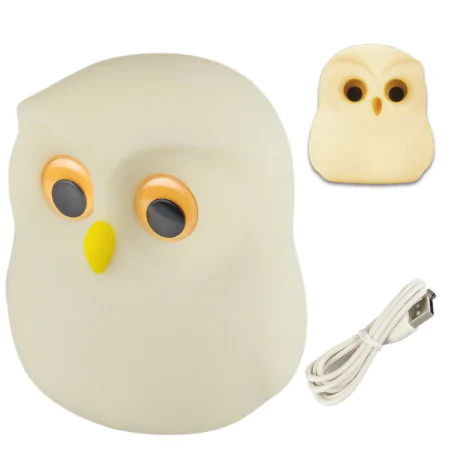 Oswietlenie-do-pokoju-dzieciecego - lampka nocna led dla dzieci w kształcie uroczej sowy interblue 