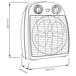 Farelki - 328991 czarny termowentylator z regulowanym termostatem polux-goldlux 