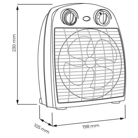 Farelki - 328991 czarny termowentylator z regulowanym termostatem polux-goldlux 