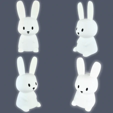 Oswietlenie-do-pokoju-dzieciecego - lampka nocna dla dzieci zajączek ze zmienną barwą światła prezent interblue 