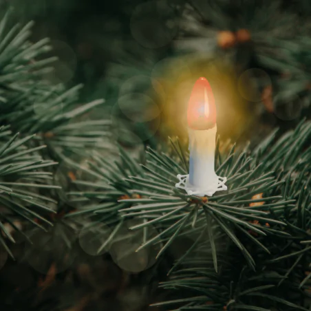 Oswietlenie-choinkowe - lampki na choinkę kolorowe świeczki imitujące wosk p-8 3w 
