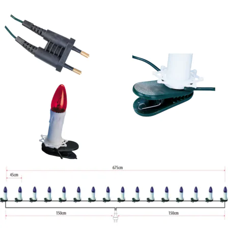 Oswietlenie-choinkowe - światełka choinkowe z prl kolorowe świeczki z naciekiem wosku p-8 5w 