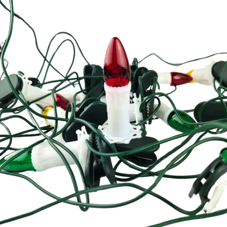 Oswietlenie-choinkowe - światełka choinkowe z prl kolorowe świeczki z naciekiem wosku p-8 5w 