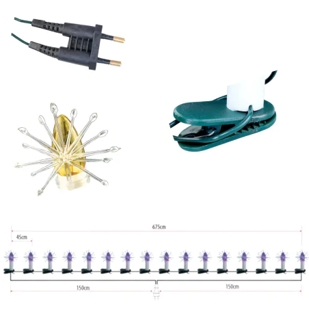 Oswietlenie-choinkowe - lampki na choinkę z prl-u kolorowe świeczki z gwiazdkami p-7 3w 