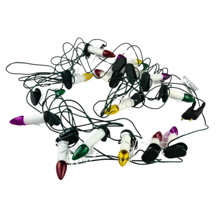 Oswietlenie-choinkowe - lampki choinkowe kolorowe świeczki na żabki z gwiazdkami p-7 5w 