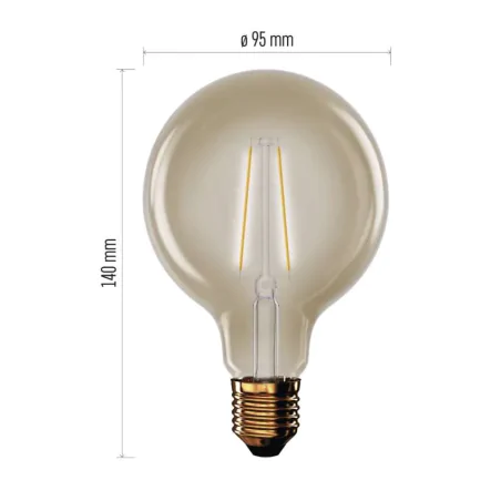 Gwint-trzonek-e27 - z52032 żarówka led vintage g95 e27 4,5w-40w 420lm ciepła biel emos 