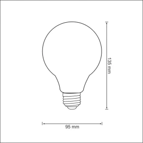 Zarowki-dekoracyjne - żarówka led dekoracyjna z filamentami e27 4w 2000k vintage amber 304537 polux 