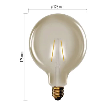 Gwint-trzonek-e27 - z58032 okrągła żarówka led vintage g125 e27 4,5w-40w 420lm ciepła biel emos 