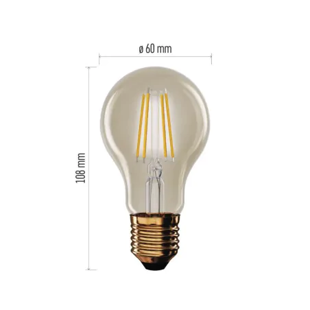Gwint-trzonek-e27 - z55032 żarówka led vintage a60 e27 4,5w-40w 420lm ciepła biel emos 