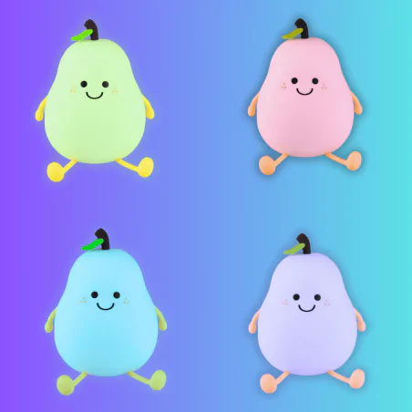 Oswietlenie-do-pokoju-dzieciecego - lampka nocna led dla dziecka w kształcie gruszki interblue 