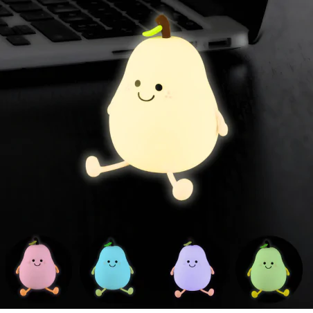 Oswietlenie-do-pokoju-dzieciecego - lampka nocna led dla dziecka w kształcie gruszki interblue 