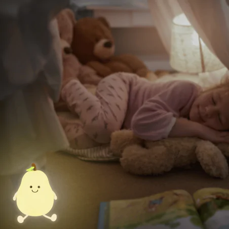 Oswietlenie-do-pokoju-dzieciecego - lampka nocna led dla dziecka w kształcie gruszki interblue 