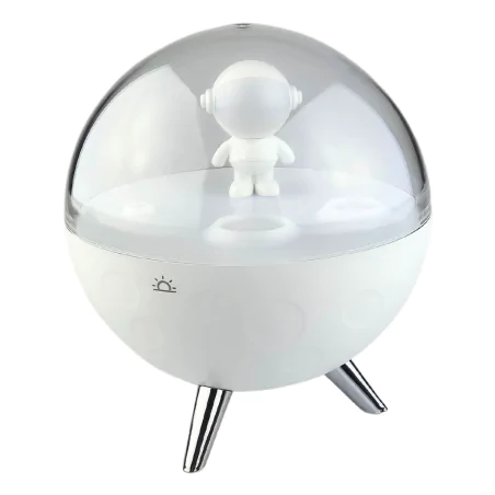 Oswietlenie-do-pokoju-dzieciecego - lampka nocna led księżyc z astronautą światło rgb prezent na dzień dziecka interblue 