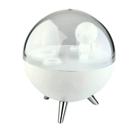 Oswietlenie-do-pokoju-dzieciecego - lampka nocna led księżyc z astronautą światło rgb prezent na dzień dziecka interblue 