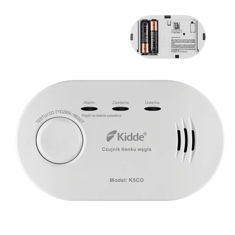 Czujniki-czadu - k5co czujnik tlenku węgla (czadu) bateryjny 2xaa kidde firmy KIDDE 