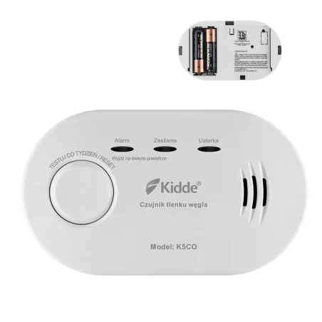 Czujniki-czadu - k5co czujnik tlenku węgla (czadu) bateryjny 2xaa kidde 
