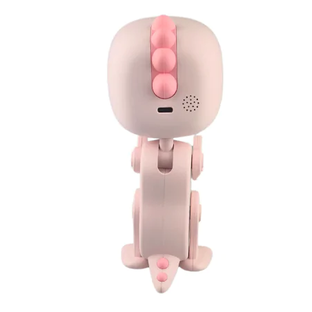 Oswietlenie-do-pokoju-dzieciecego - budzik na biurko dziecięcy różowy zabawka prezent dla dziewczynki robot dino interblue 