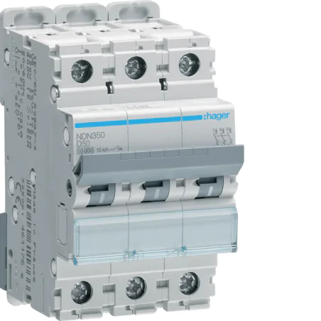 Przekazniki-i-akcesoria - wyłącznik nadprądowy 3-biegunowy 10ka 50a ndn350 hager 