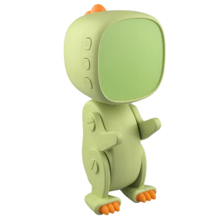 Oswietlenie-do-pokoju-dzieciecego - budzik dla dzieci stojący robot dino zielony interblue 