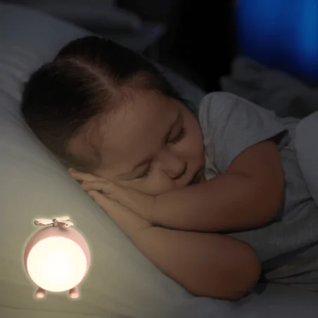 Oswietlenie-do-pokoju-dzieciecego - lampka nocna dla dzieci różowy helikopter zabawka dla dziewczynki interblue 