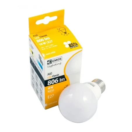 Gwint-trzonek-e27 - żarówka led a60 8.5w e27 ciepła biel zl4010 emos - 1525633230 