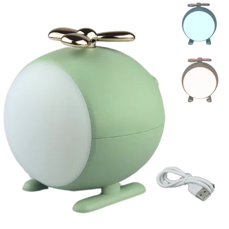 Oswietlenie-do-pokoju-dzieciecego - lampka nocna dla dzieci zielona helikopter zabawka dla chłopca interblue 