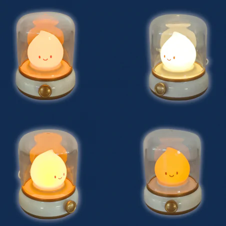 Lampki-nocne - lampka nocna led dla dzieci płomyczek ciepłe światło upominek na urodziny interblue 