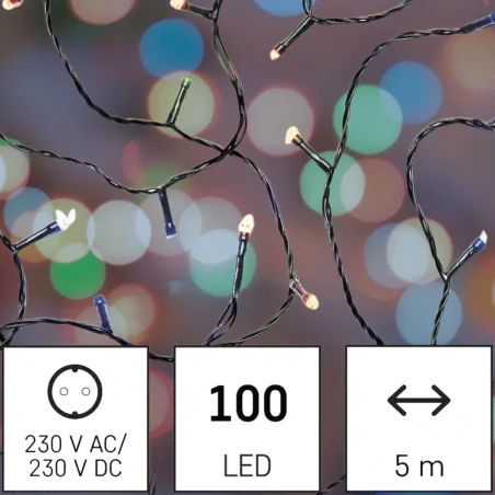 Oswietlenie-choinkowe - lampki choinkowe wielokolorowe o długości 5 metrów 100led classic 