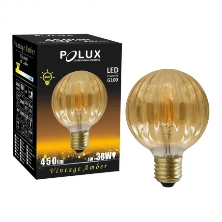 Zarowki-dekoracyjne - żarówka led dekoracyjna bursztynowa 4w e27 2700k vintage amber 308887 polux 