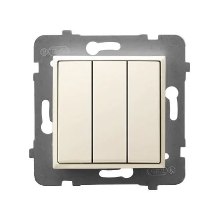 Wylaczniki-potrojne - potrójny włącznik światła ecru łp-13u/m/27 aria ospel 