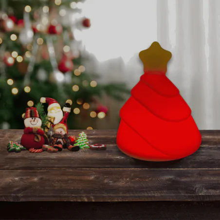 Dekoracje-swiateczne-led - lampka dekoracyjna świąteczna choinka led rgb silikonowa prezent na święta interblue 