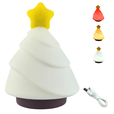 Dekoracje-swiateczne-led - lampka dekoracyjna świąteczna choinka led rgb silikonowa prezent na święta interblue 