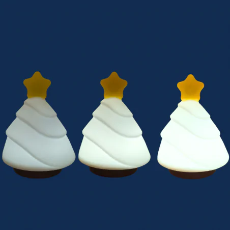 Dekoracje-swiateczne-led - lampka dekoracyjna świąteczna choinka led rgb silikonowa prezent na święta interblue 