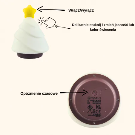 Dekoracje-swiateczne-led - lampka dekoracyjna świąteczna choinka led rgb silikonowa prezent na święta interblue 