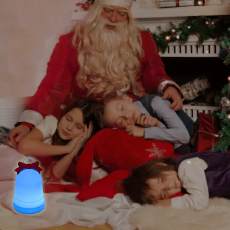 Oswietlenie-do-pokoju-dzieciecego - lampka nocna świąteczna dla dzieci kolorowy dzwoneczek led upominek na święta interblue 