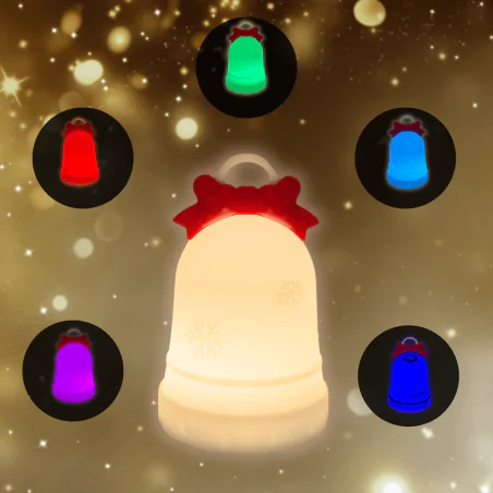 Oswietlenie-do-pokoju-dzieciecego - lampka nocna świąteczna dla dzieci kolorowy dzwoneczek led upominek na święta interblue 