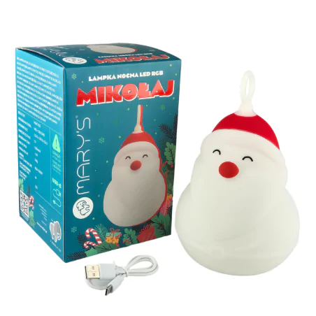 Dekoracje-swiateczne-led - ozdoba świąteczna podświetlany mikołaj led rgb prezent na święta bożego narodzenia interblue 