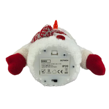 Dekoracje-swiateczne-led - dekoracja świąteczna led pluszowy bałwanek w czapce na baterie 