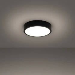 Plafony - plafon onyx 30 czarny led 3000k sollux sl.1242 