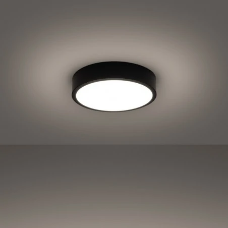 Plafony - plafon onyx 30 czarny led 3000k sollux sl.1242 