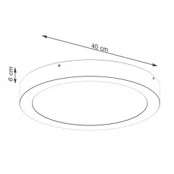 Plafony - plafon onyx 40 biały led 3000k sollux sl.1245 
