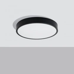 Plafony - plafon onyx 50 czarny led 3000k sollux sl.1246 
