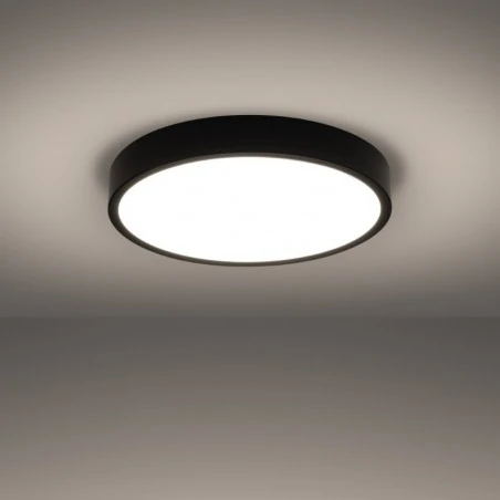 Plafony - plafon onyx 50 czarny led 3000k sollux sl.1246 