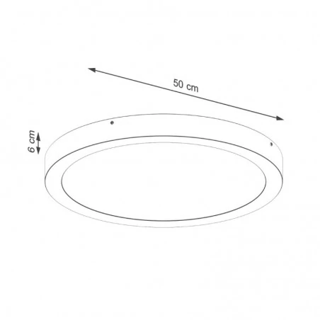 Plafony - plafon onyx 50 czarny led 3000k sollux sl.1246 