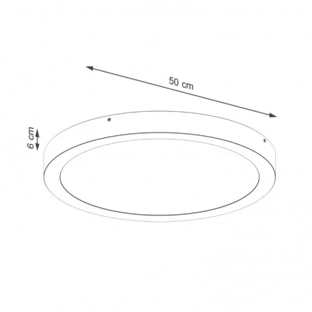 Oswietlenie - plafon onyx 50 biały led 3000k sollux sl.1247 