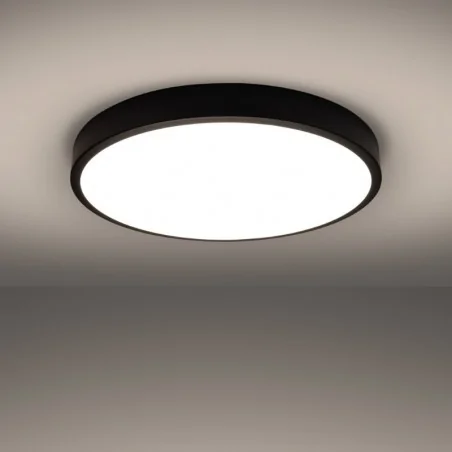 Plafony - plafon onyx 60 czarny led 3000k sollux sl.1248 