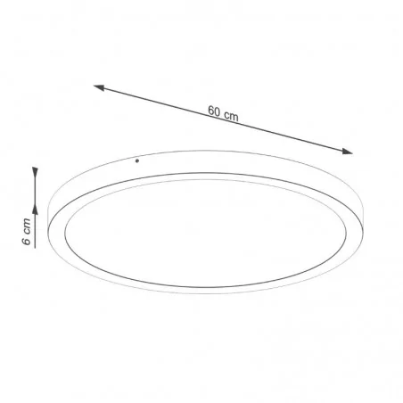 Plafony - plafon onyx 60 czarny led 3000k sollux sl.1248 